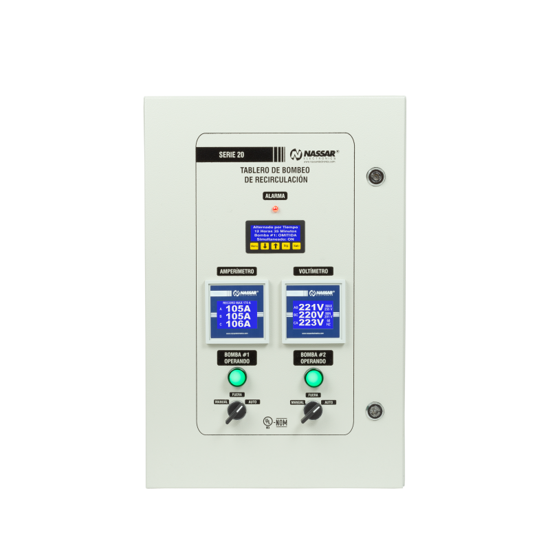 20-02-01-440, Tablero PARA RECIRULACIÓN DE AGUA CON PANTALLA SERIE 20