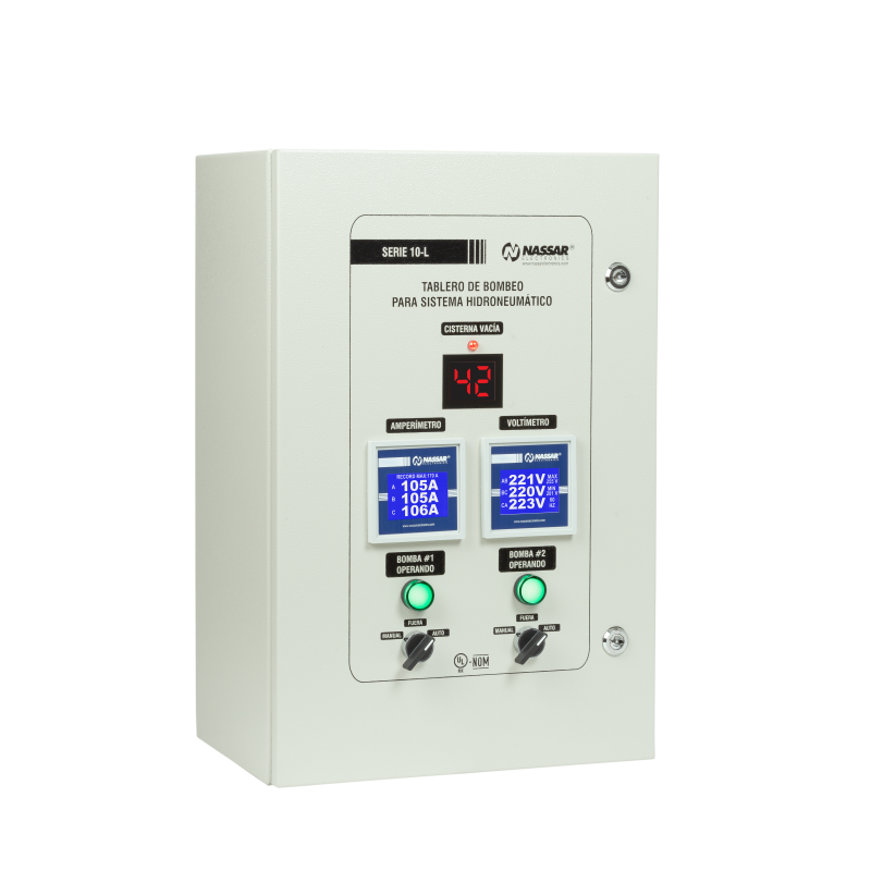 10L-03-02-220 NASSAR, TABLERO PARA HIDRONEUMATICO CON PANTALLA SERIE 10L & ITEM-002610