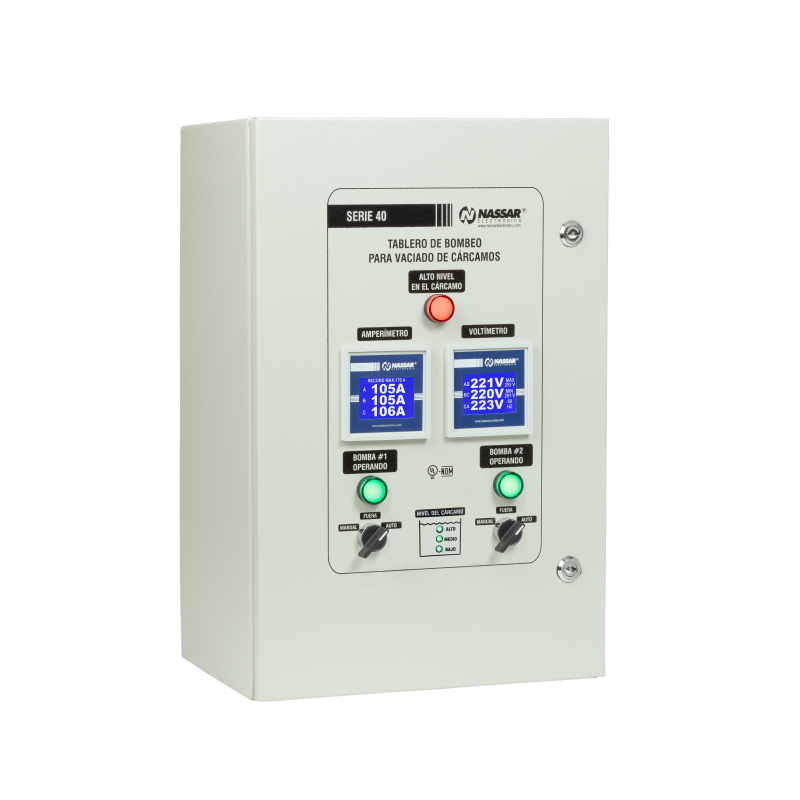 40-01-40-220* NASSAR, TABLERO DE CONTROL PARA VACIADO DE CÁRCAMOS & ITEM-002357